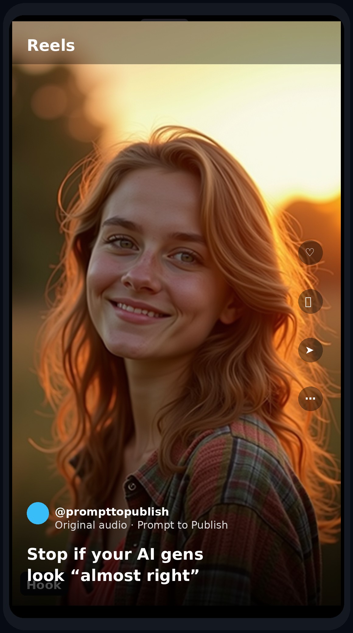 Reel opener with on-screen text